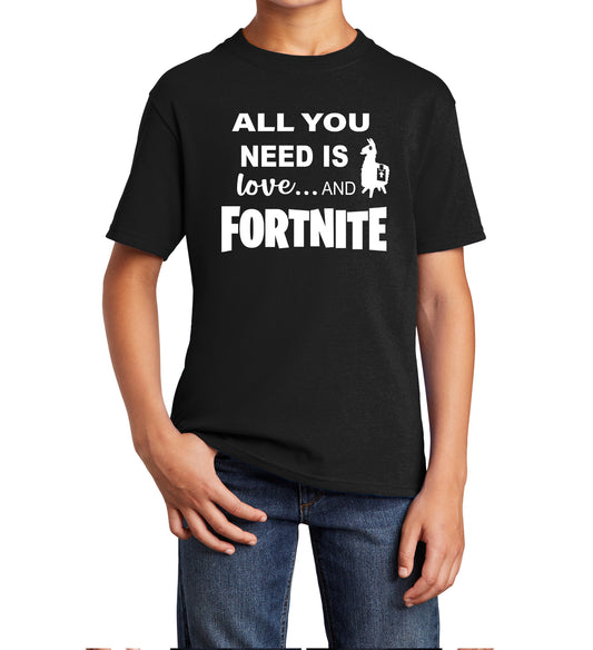 All You need is Love & Fortnite Valentine Shirt