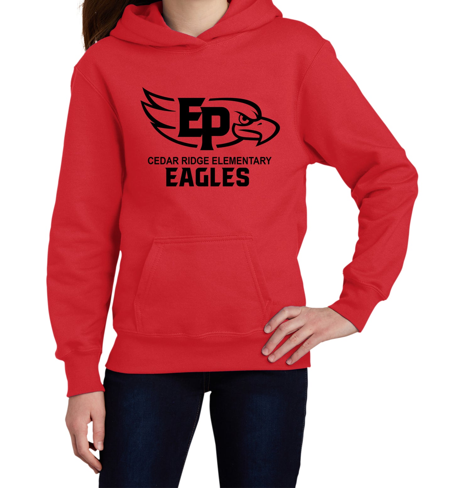 Cedar Ridge Style 3 Hoodie Black Lettering