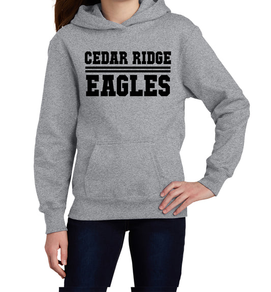 Cedar Ridge Style 1 Hoodie - Double Line (Black Font)