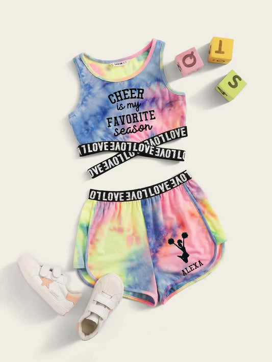 Tie Dye 2pc Criss Cross Set Cheer