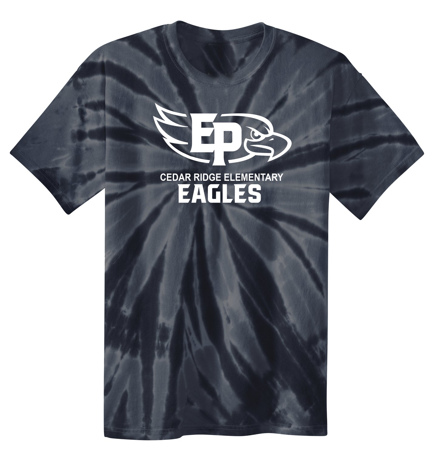Cedar Ridge Black Tie Dye Shirt White Logo