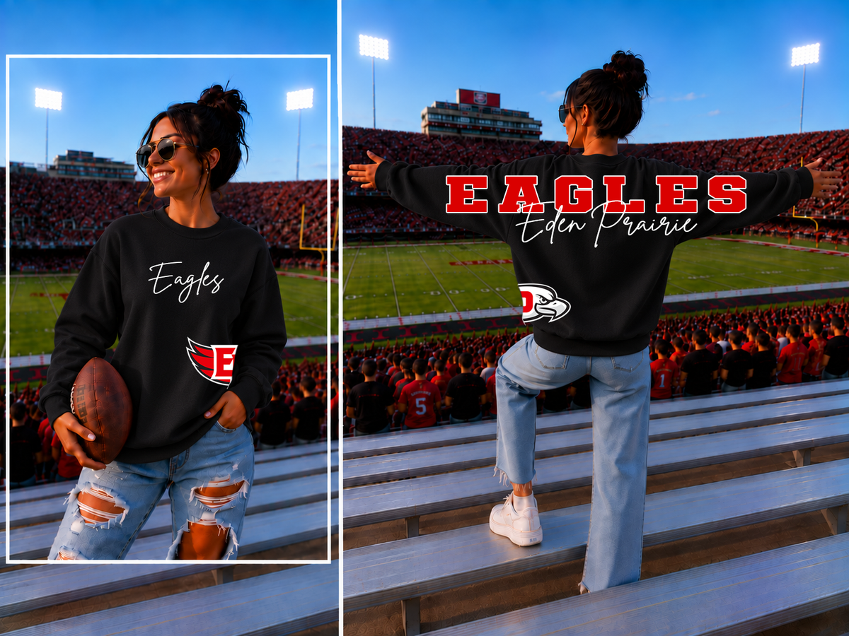 Big Letters Eagles Sweatshirt Style 2 - Logo on side