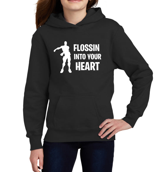 Flossin into your heart Fortnite Valentine Shirt