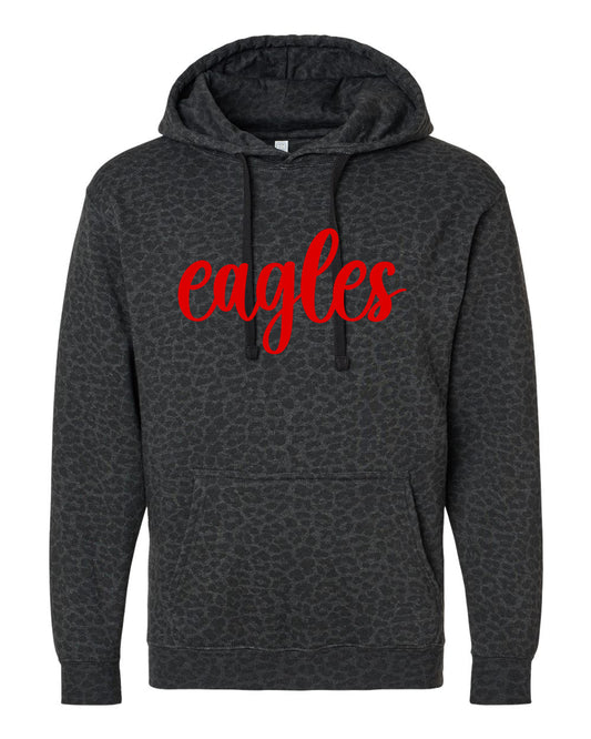 Eagles Leopard Print Hoodie Script Font 2