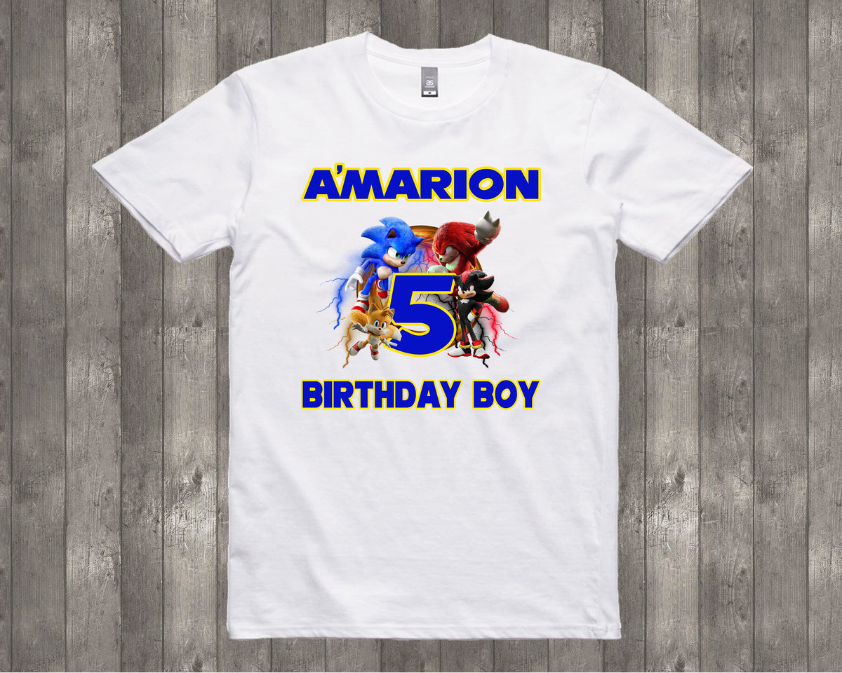 Sonic Personalized Birthday Shirt Style 1