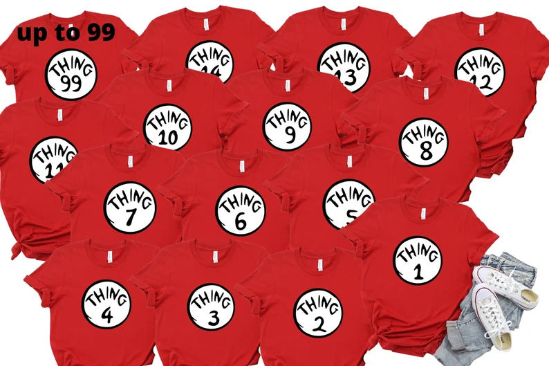 Thing 1 Thing 2 Halloween Group Costume Shirt