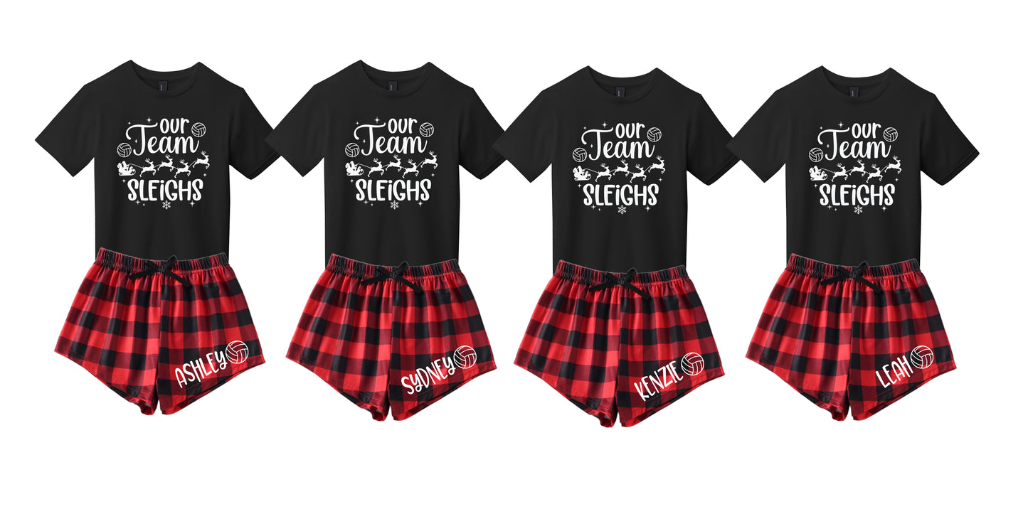 **YOUTH SIZE** Our Team Sleighs Volleyball 2pc Set