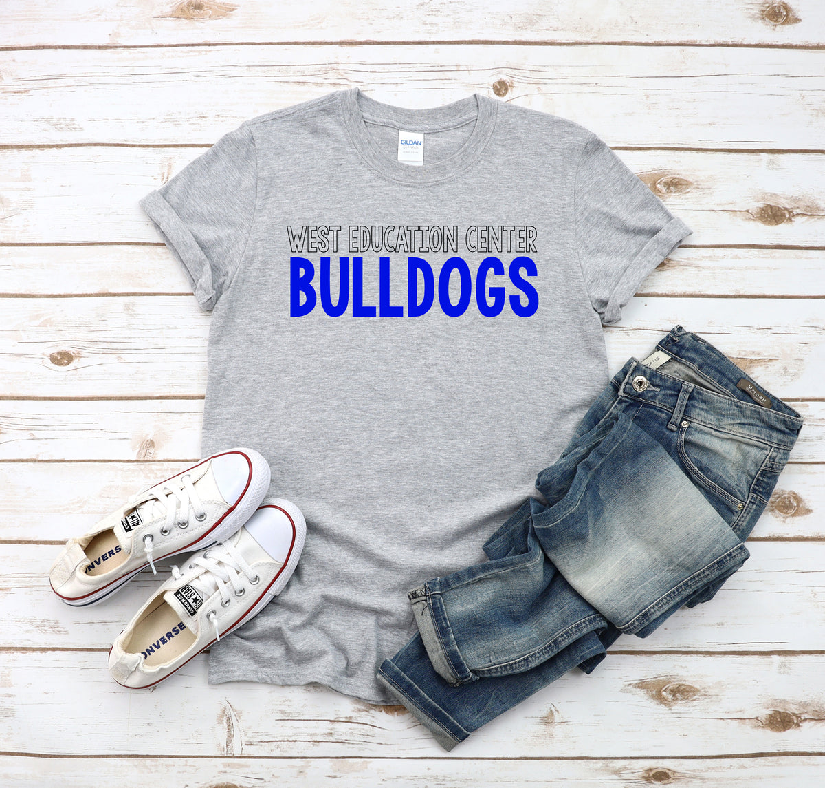 Unisex Tshirt - Style 1 Black & Blue Font