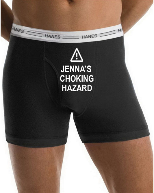 Personalized Name Choking Hazard Boxer Briefs