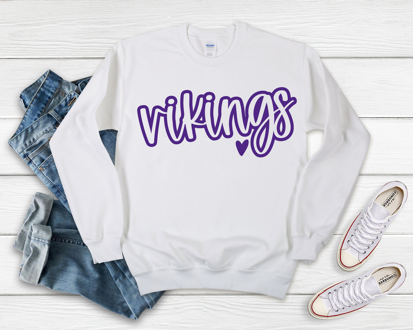 Vikings Hollow Script Shirt