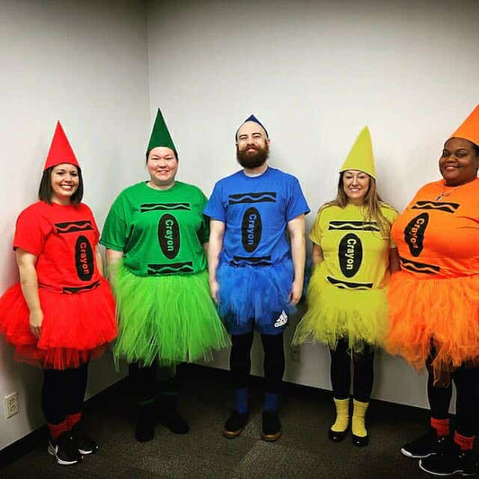 Adult Size Crayon Group Halloween Shirt
