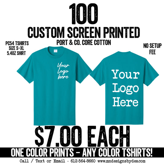 100 Custom T-Shirts for $7 Each | Bulk Shirts Minnesota for Schools & Teams