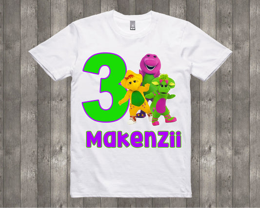 Barney Personalized Birthday Shirt