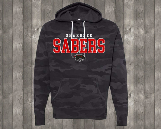 Shakopee Sabers Camo Hoodie