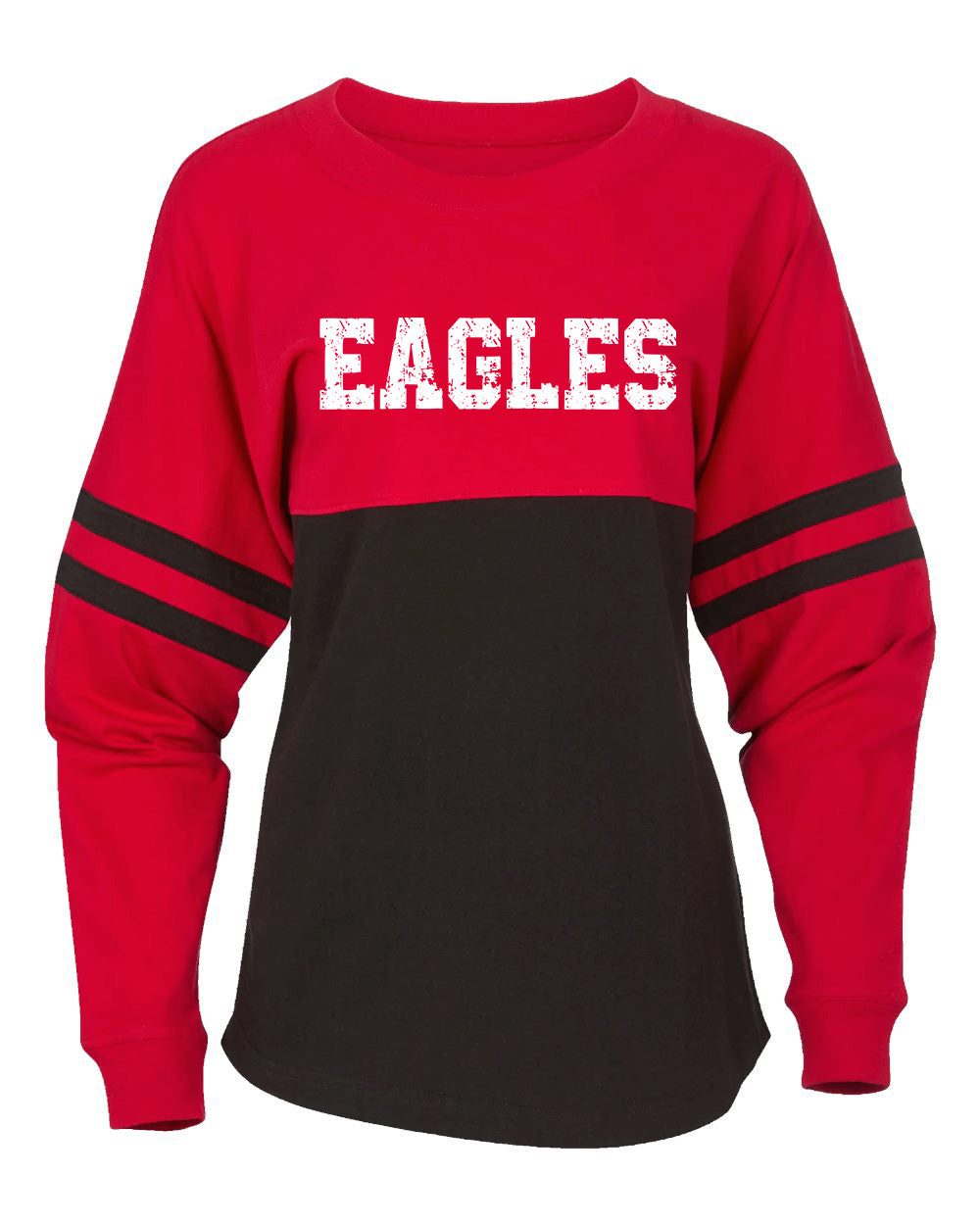 Long Sleeve Eagles Red & Black Jersey Tee