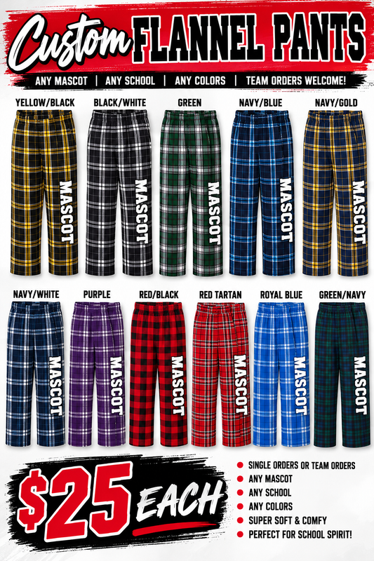 Custom Flannel Pants Youth Sizes