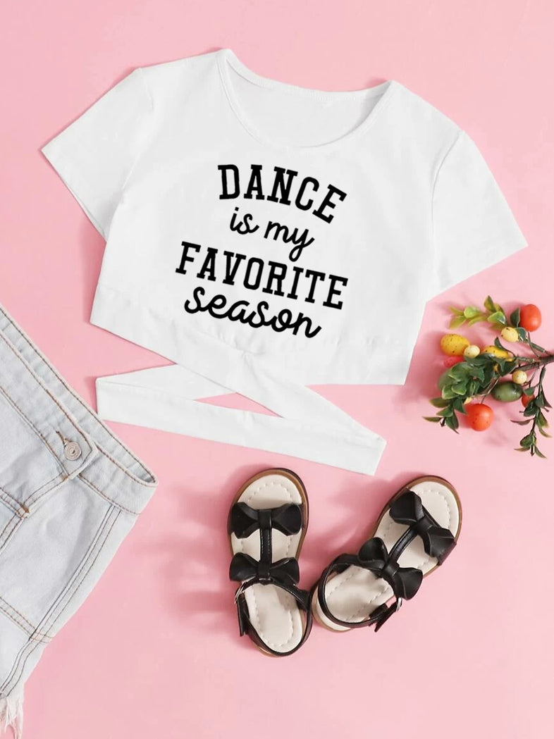 Criss Cross Dancer Top White Dance is my Favorite Season