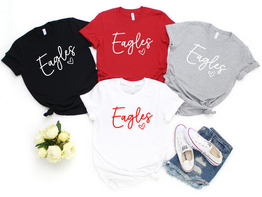 Eagles Script Shirt White Lettering