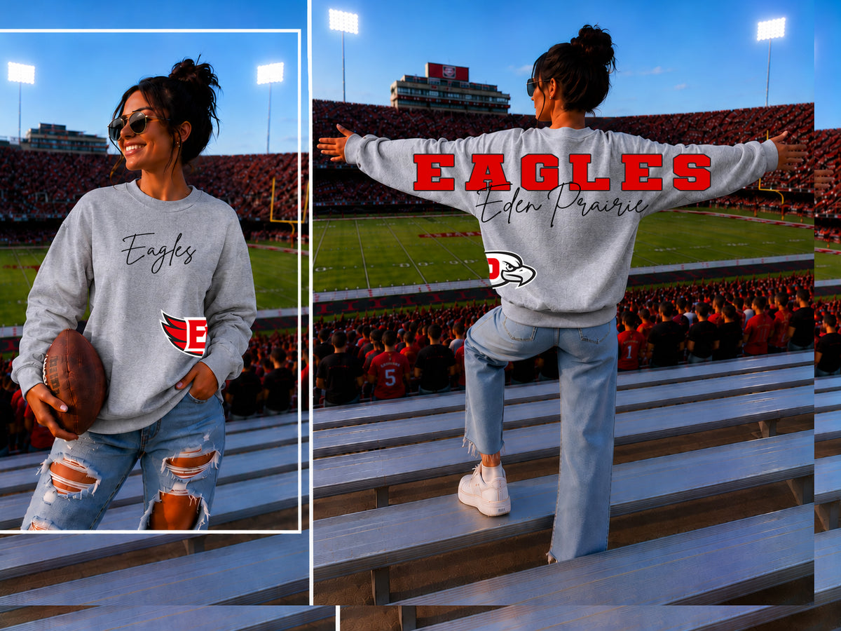 Big Letters Eagles Sweatshirt Style 2 - Logo on side