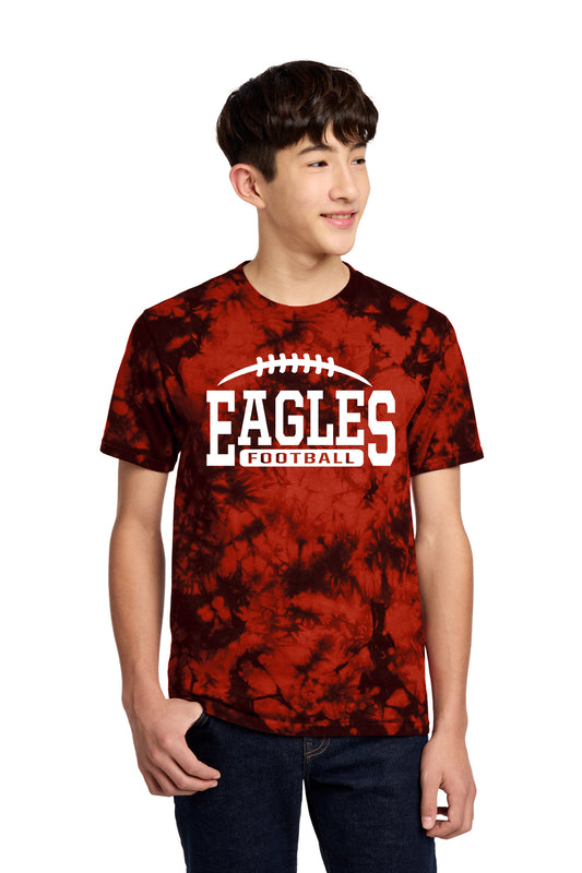 Eagles Football Tie Dye Red/Black Shirt