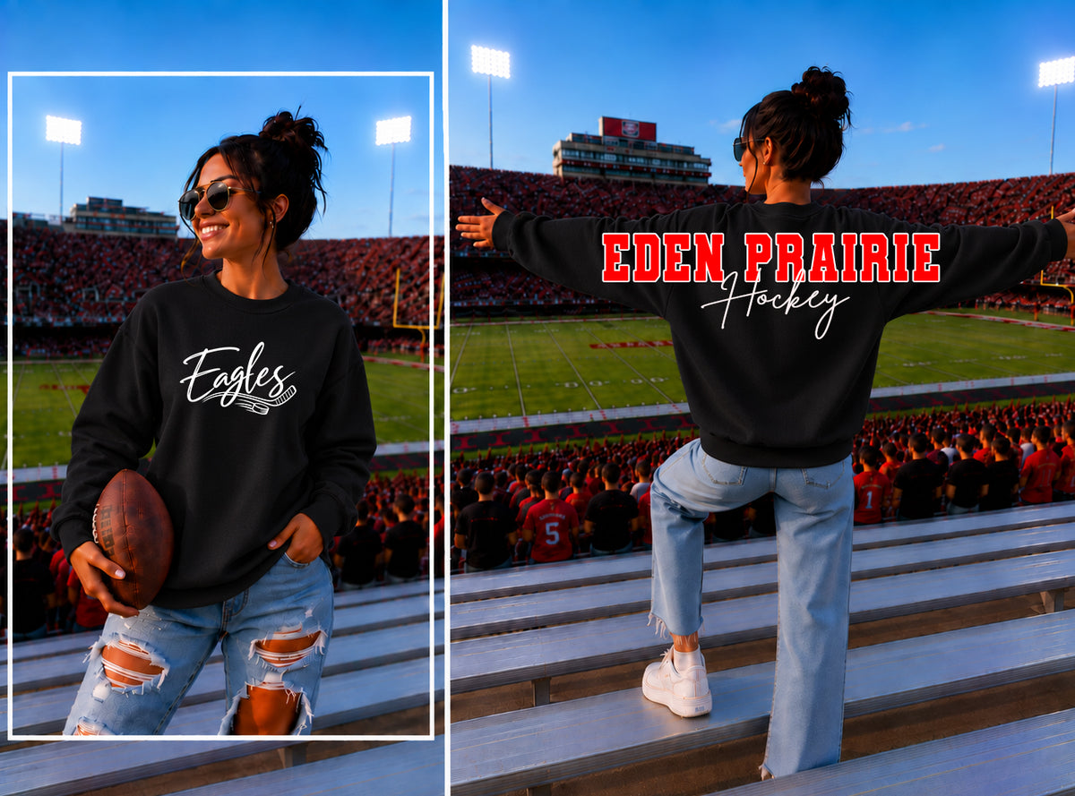 Big Letters Eagles Sweatshirt Style 2  Hockey
