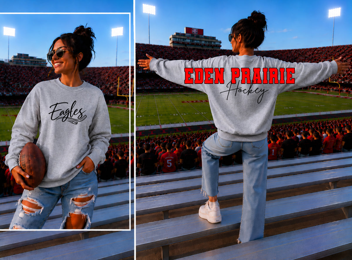 Big Letters Eagles Sweatshirt Style 2  Hockey