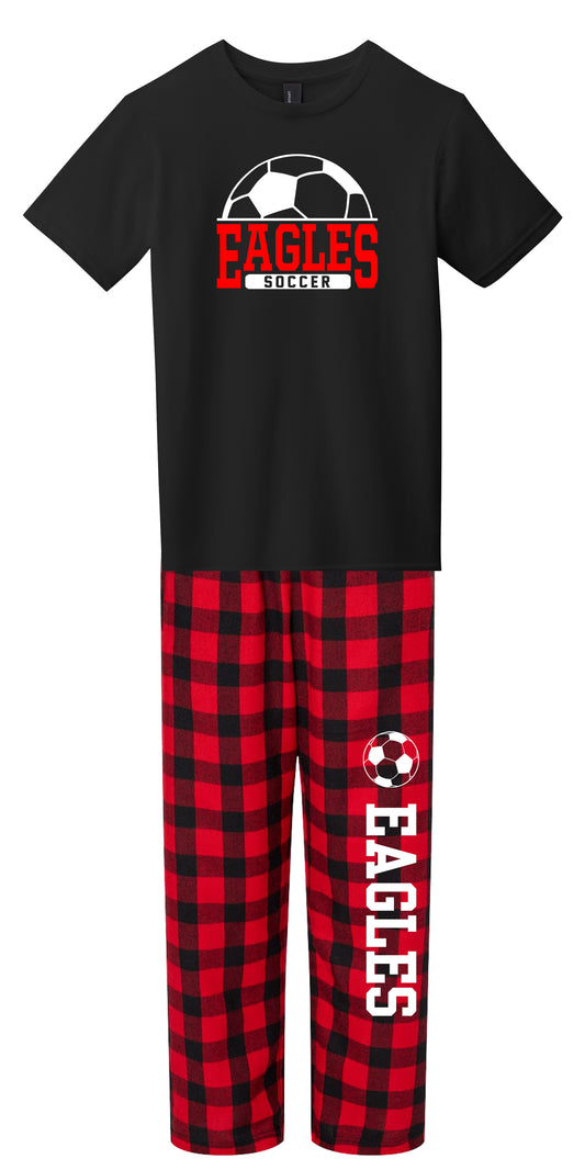 Eagles Soccer Short Sleeve Tshirt & Flannel Pants Style 1