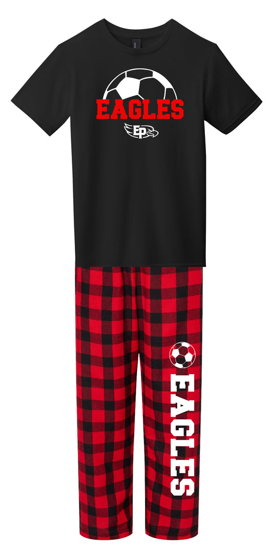 Eagles Soccer Short Sleeve Tshirt & Flannel Pants Style 2