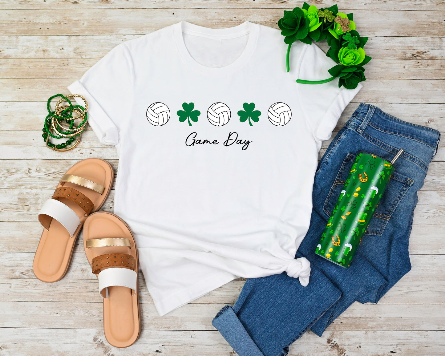 Lucky Game Day Volleyball – St. Patrick’s Day Tee