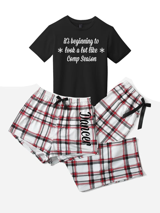 It's beginning to look like comp season 3pc PJ Set **Tshirt**