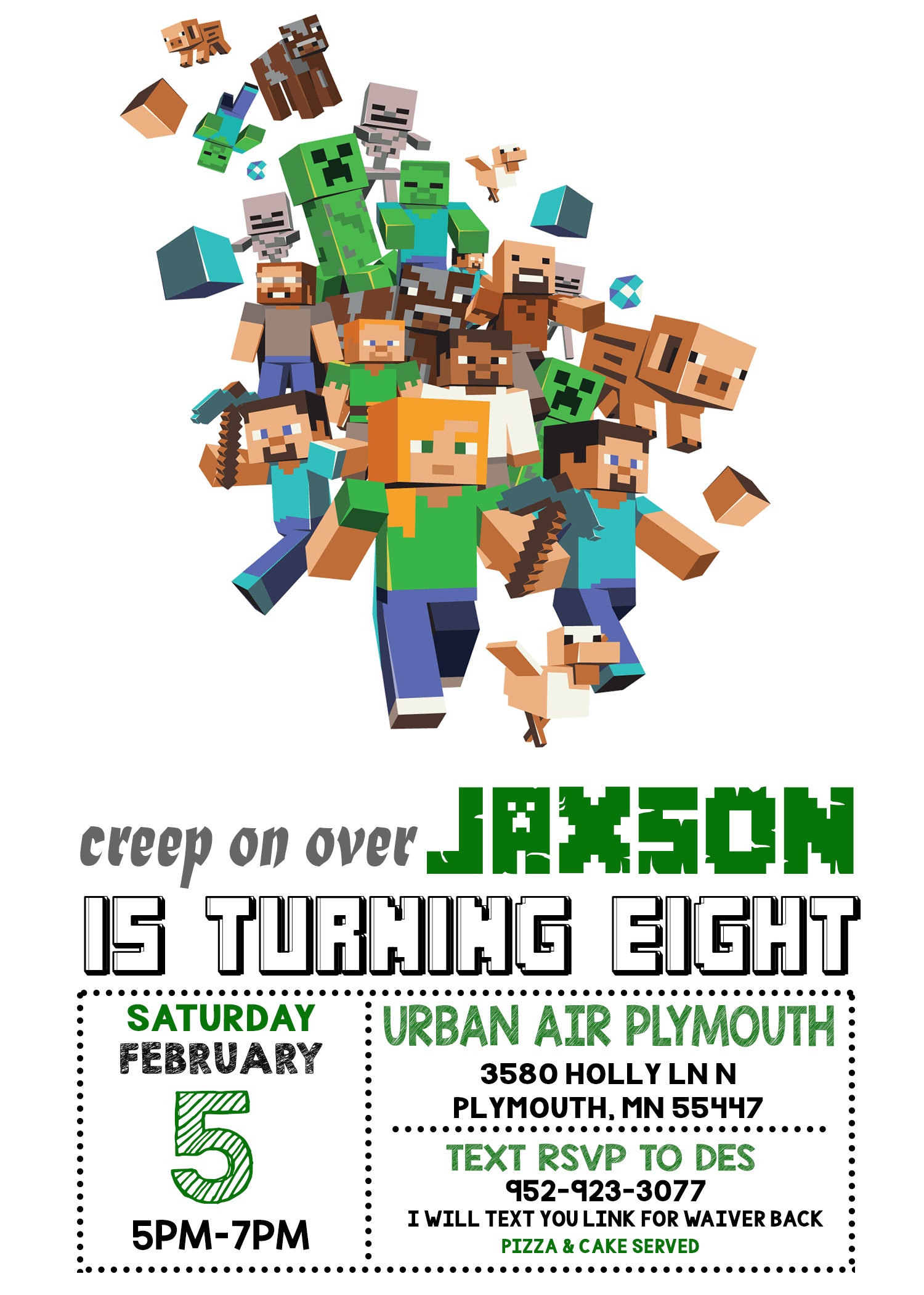 Minecraft Invitation – DesignsbyDes