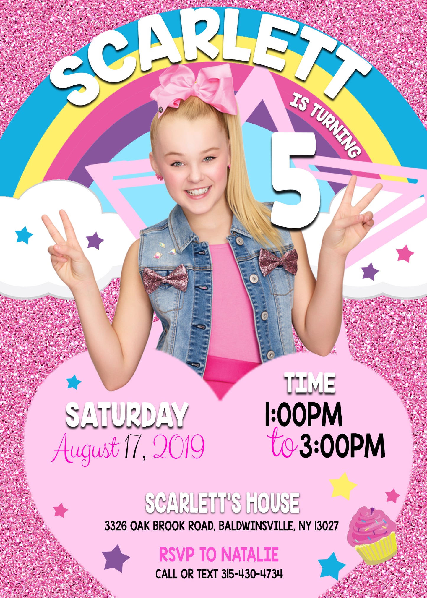 Jojo Siwa Birthday Invitation