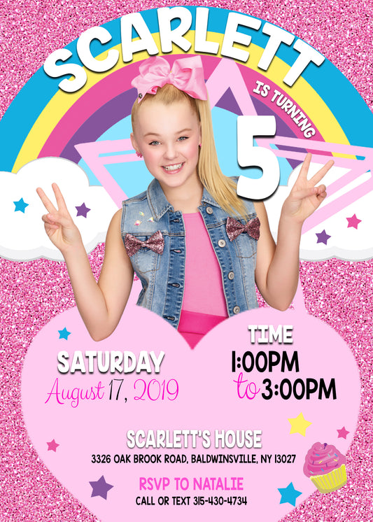 Jojo Siwa Birthday Invitation