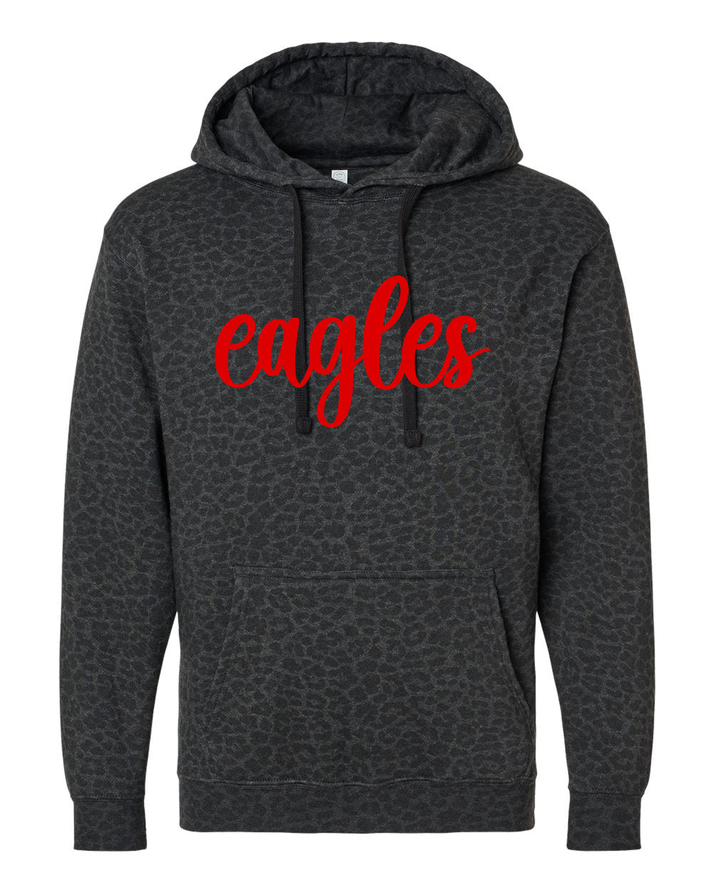 Eagles Leopard Print Hoodie Script Font 2