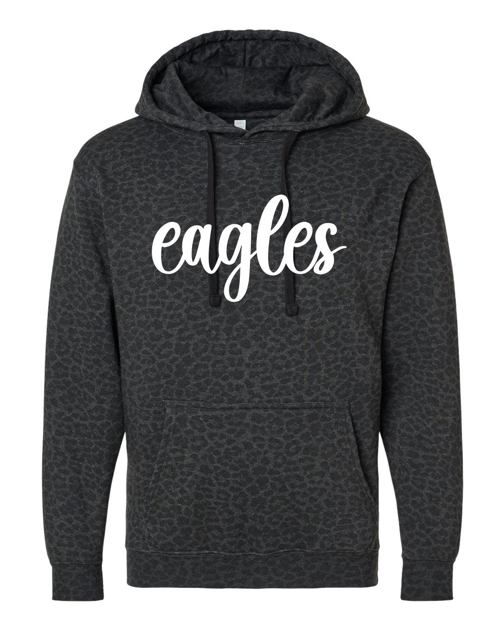 Eagles Leopard Print Hoodie Script Font 2