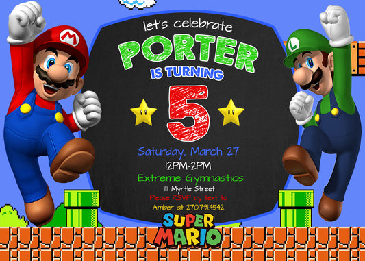 Mario Invitation