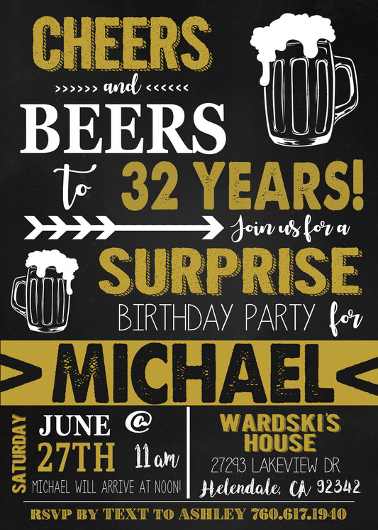 Cheers & Beers Invitation
