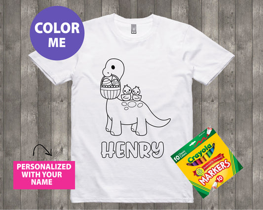 Easter Coloring Dino Shirt