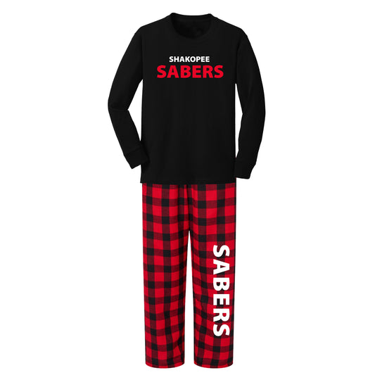 Sabers Long Sleeve Tshirt & Flannel Pants