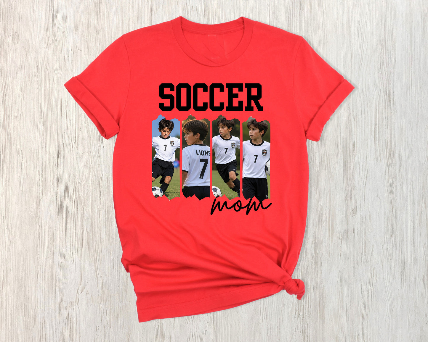 Personalized Photo Soccer Mom Shirt