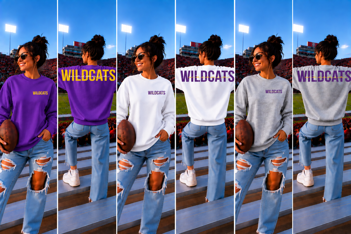 Big Letters Wildcats Sweatshirt