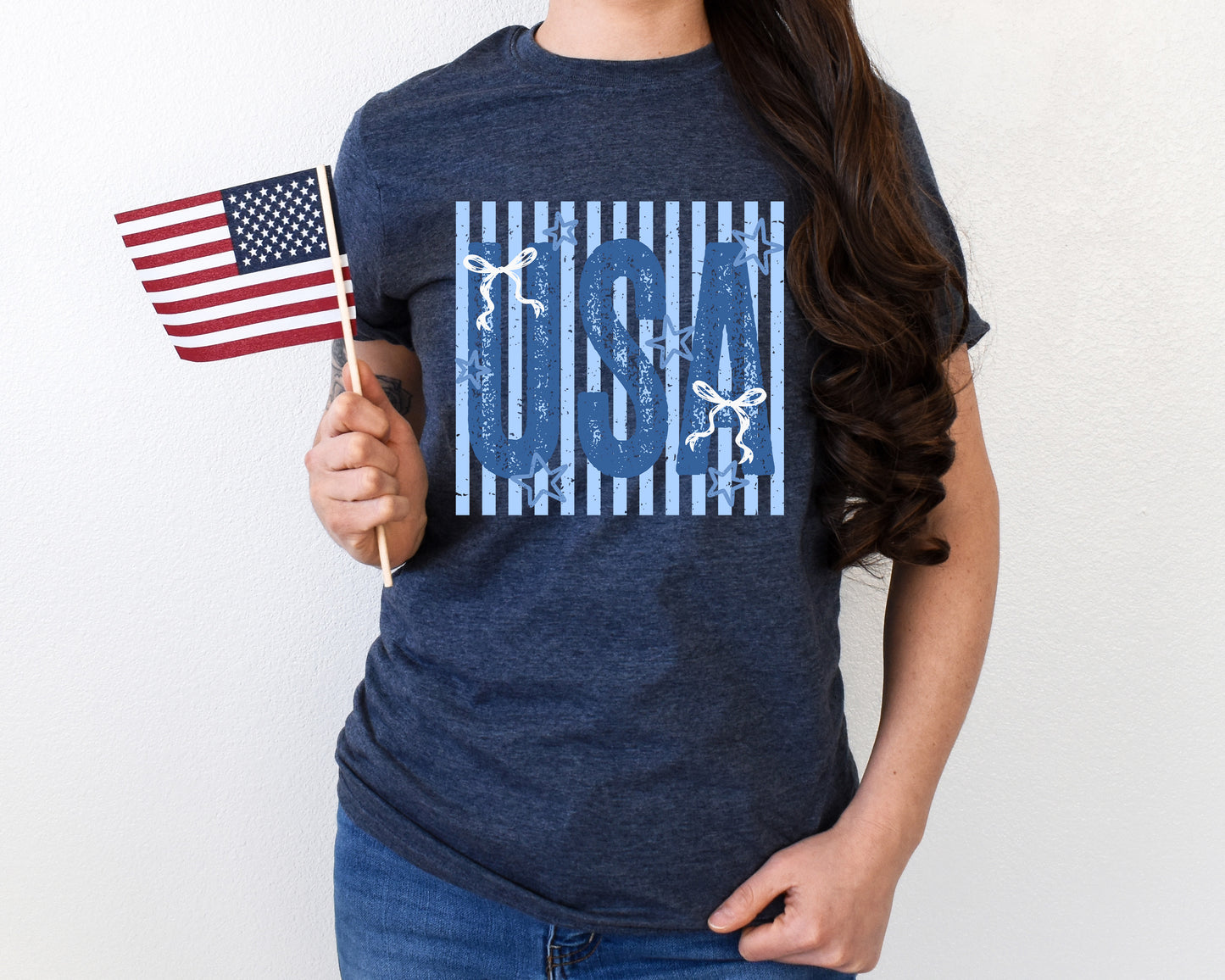 USA Shirt Blue Lettering