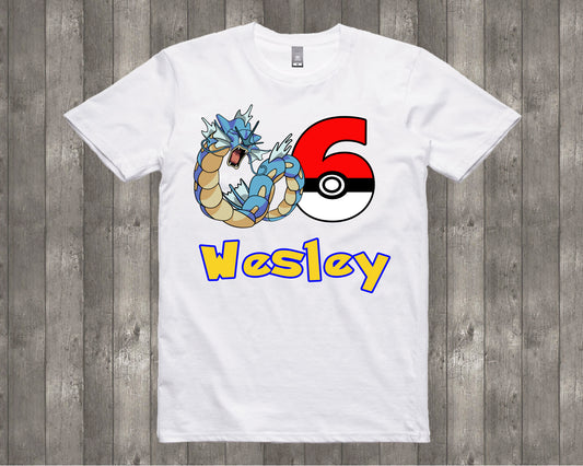 Gyrados Pokemon Personalized Birthday Shirt