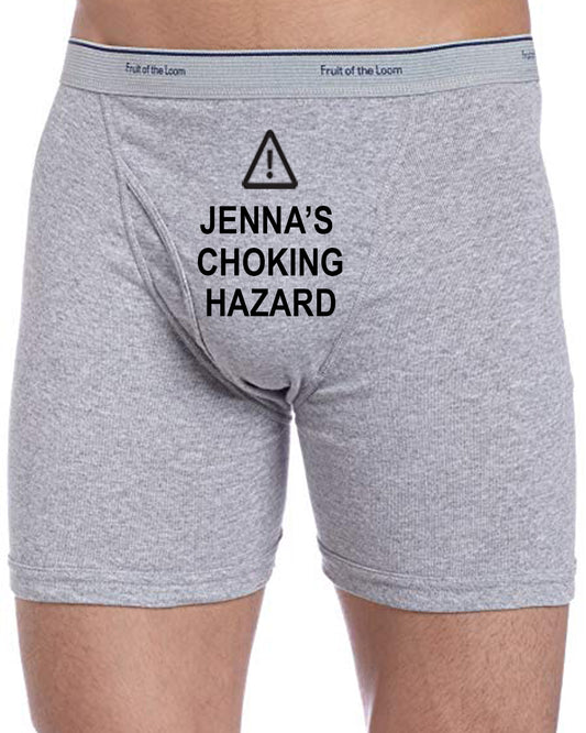 Personalized Name Choking Hazard Boxer Briefs