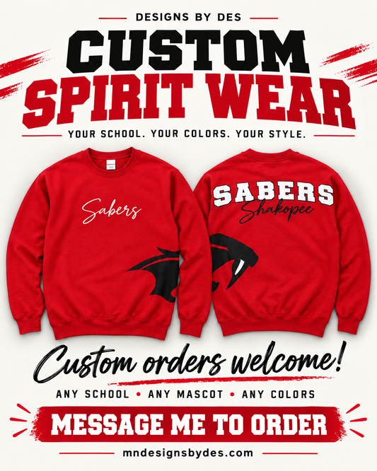 Big Letters Custom Sweatshirt (Logo on Side)