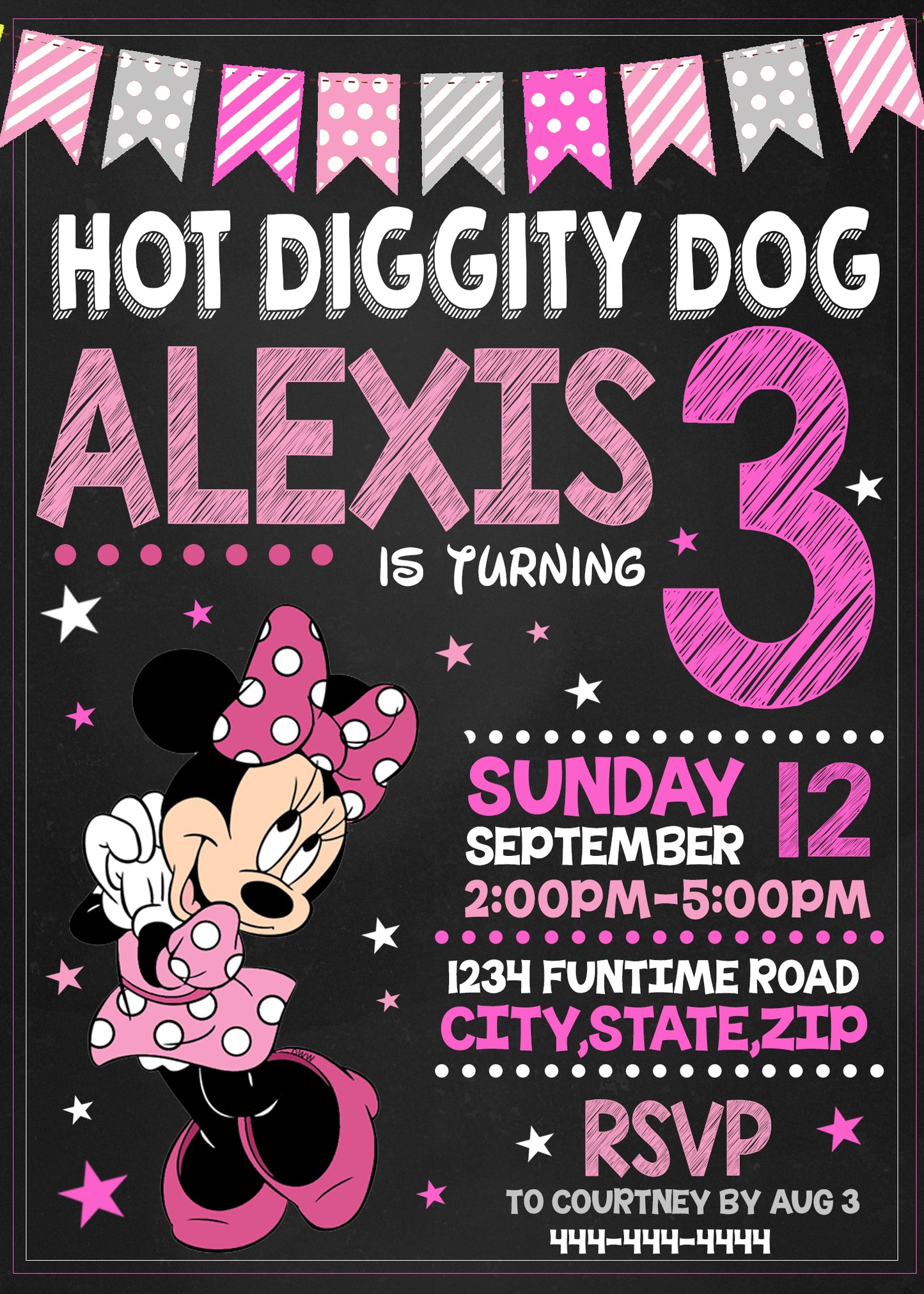 minnie-mouse-birthday-invitation-designsbydes for Free Printable Oh Twodles Birthday Invitation Minnie Mouse Birthday Invitation – DesignsbyDes for Free Printable Oh Twodles Birthday Invitation